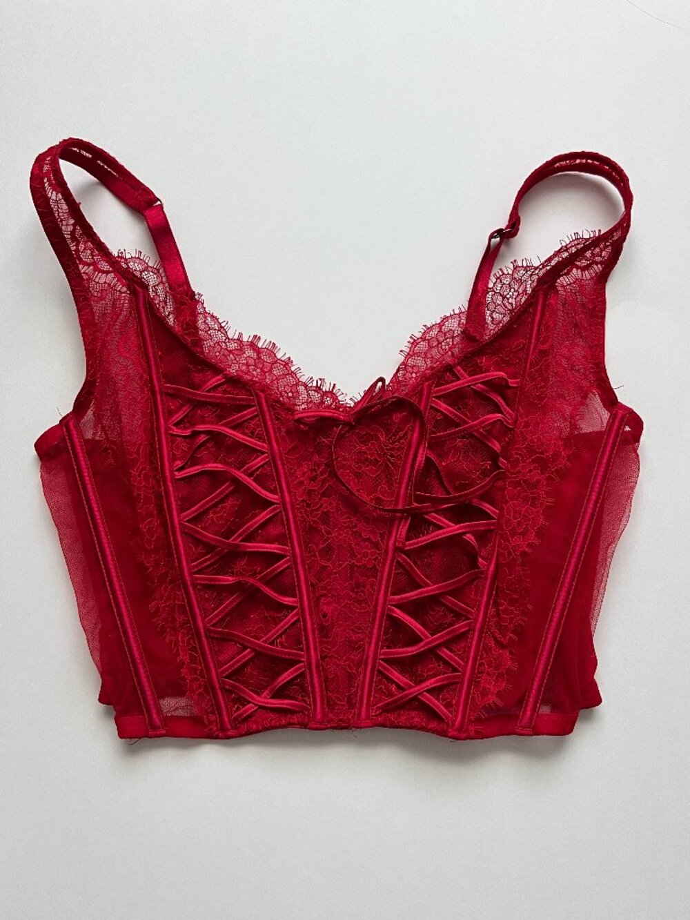 NWOT Victoria's Secret Red Corset Top Size M